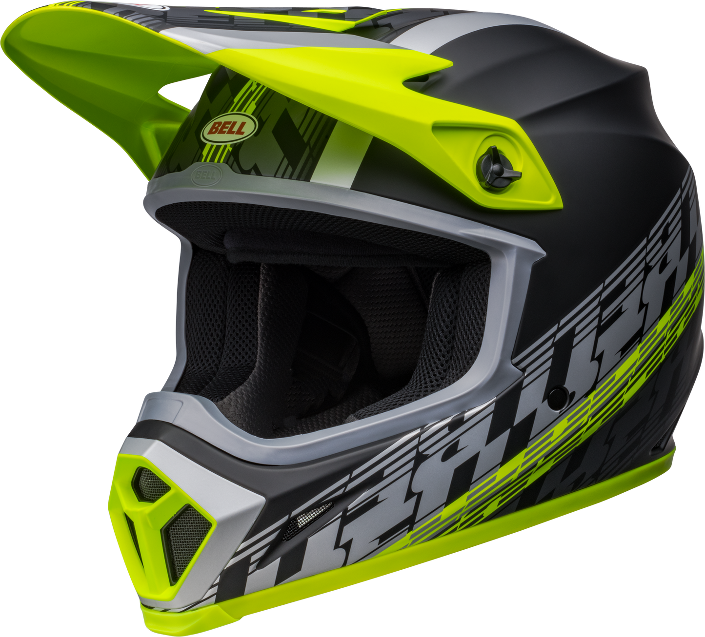 BELL 2024 MX-9 MIPS OFFSET MATTE BLACK/HI-VIZ YELLOW HELMET