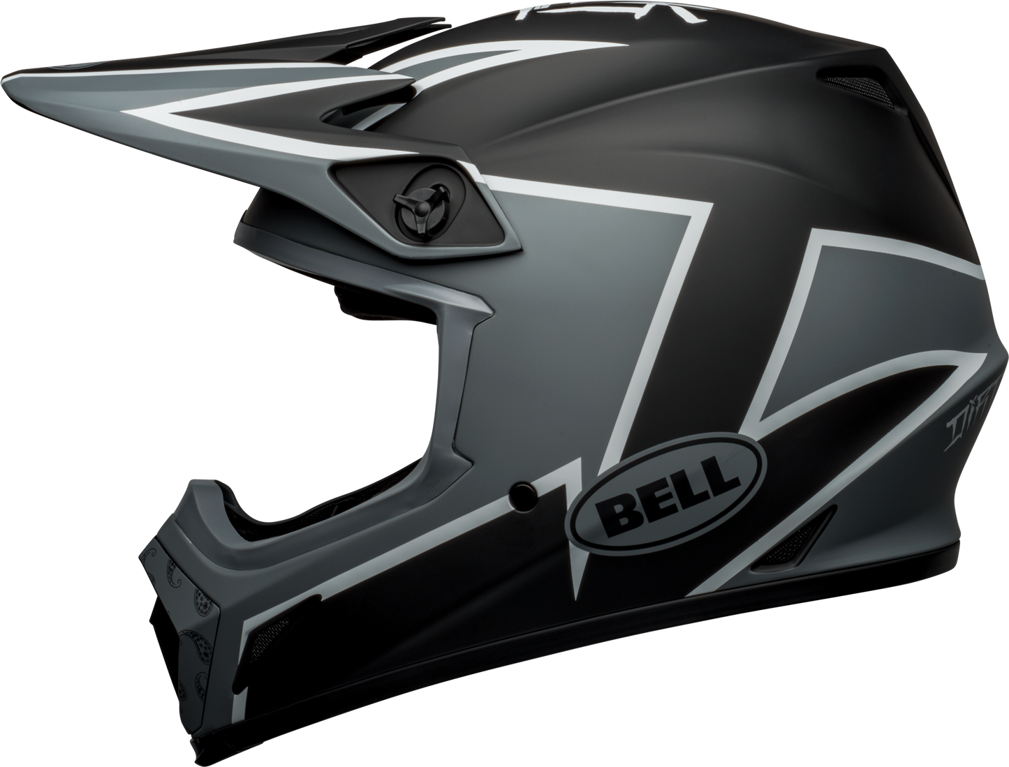 BELL 2024 MX-9 MIPS TWITCH MATTE BLACK/GREY/WHITE HELMET