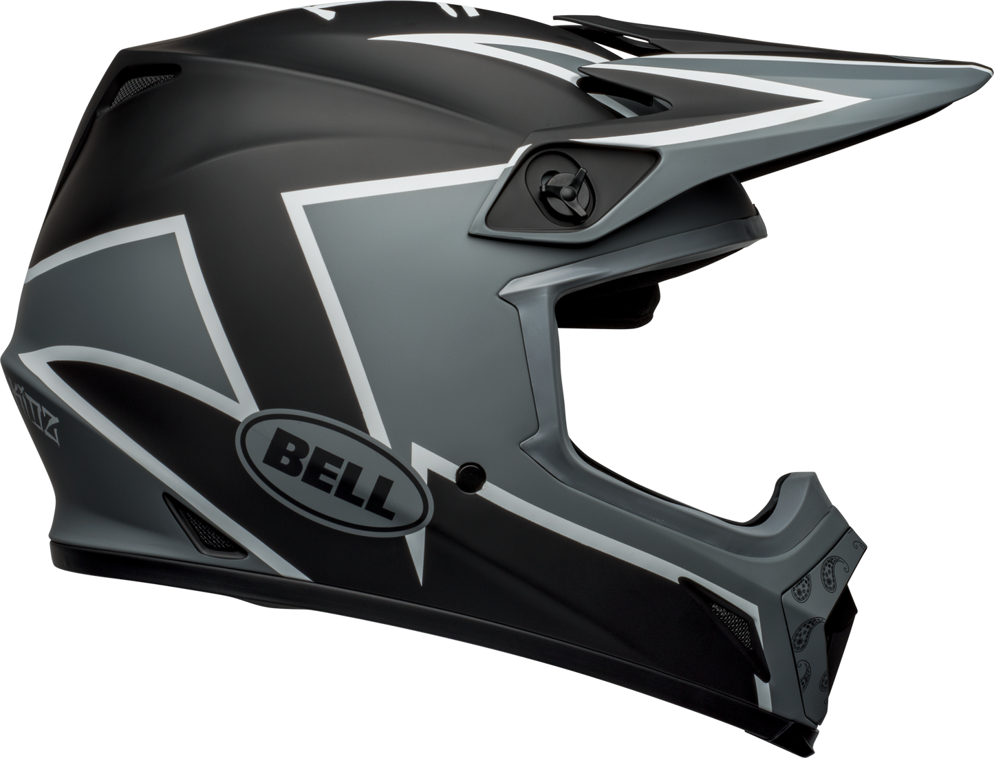 BELL 2024 MX-9 MIPS TWITCH MATTE BLACK/GREY/WHITE HELMET