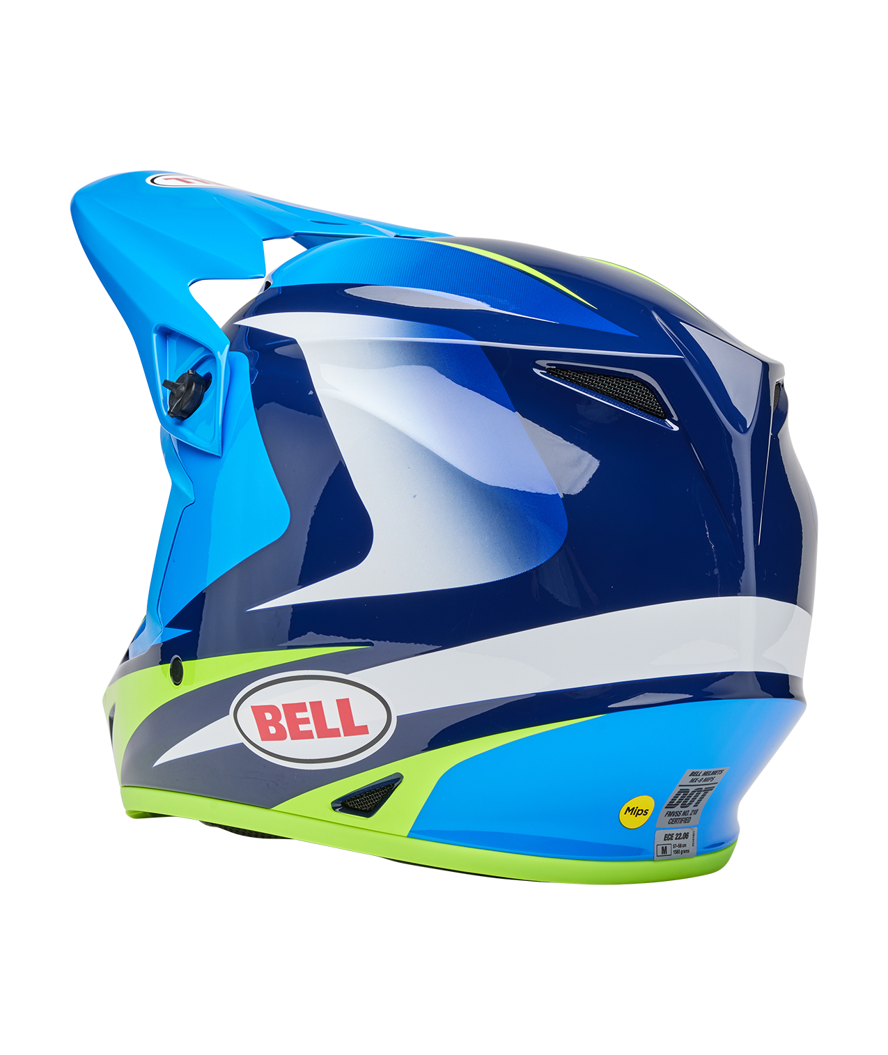 BELL 2025 MX-9 MIPS JACKAL BLUE/HIVIZ YELLOW HELMET