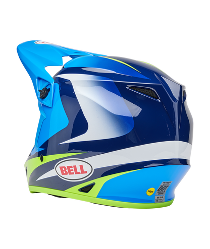 BELL 2025 MX-9 MIPS JACKAL BLUE/HIVIZ YELLOW HELMET