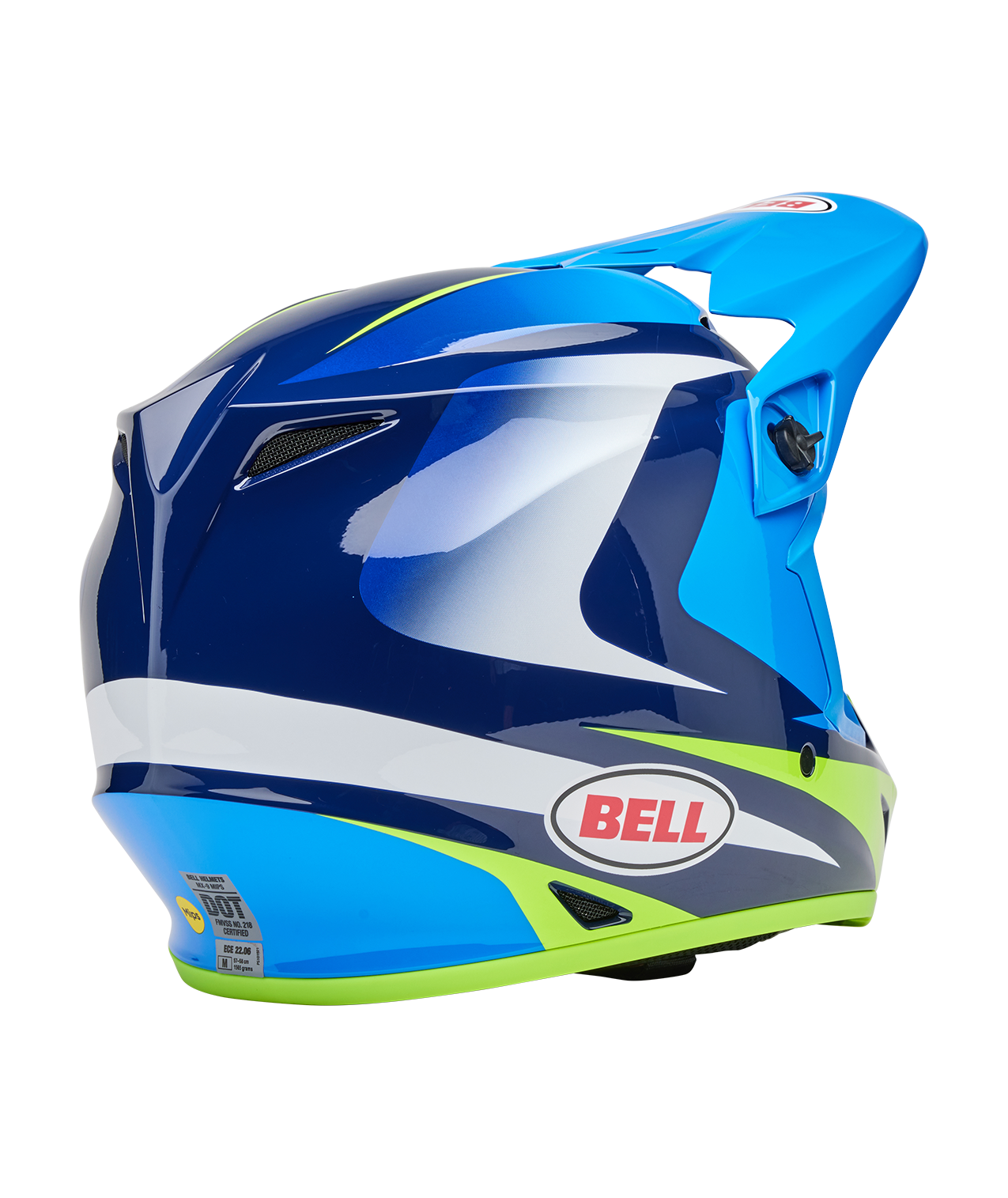 BELL 2025 MX-9 MIPS JACKAL BLUE/HIVIZ YELLOW HELMET