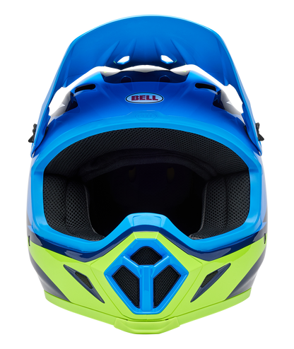 BELL 2025 MX-9 MIPS JACKAL BLUE/HIVIZ YELLOW HELMET