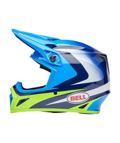 BELL 2025 MX-9 MIPS JACKAL BLUE/HIVIZ YELLOW HELMET