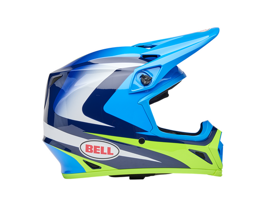 BELL 2025 MX-9 MIPS JACKAL BLUE/HIVIZ YELLOW HELMET