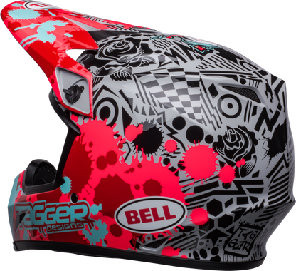 BELL 2024 MX-9 MIPS TAGGER SPLATTER BRIGHT RED/GREY HELMET