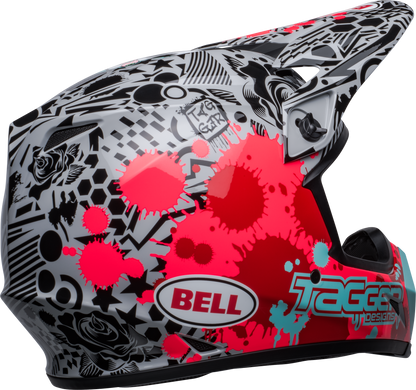 BELL 2024 MX-9 MIPS TAGGER SPLATTER BRIGHT RED/GREY HELMET