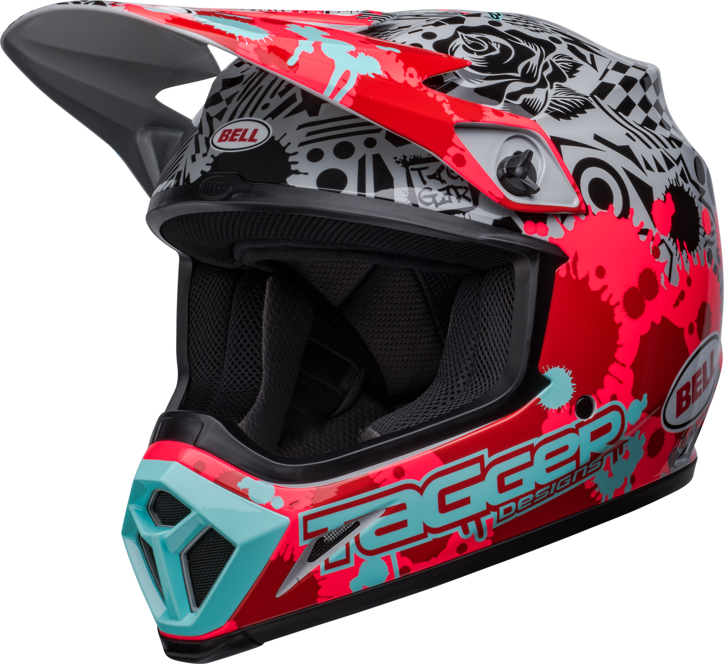 BELL 2024 MX-9 MIPS TAGGER SPLATTER BRIGHT RED/GREY HELMET