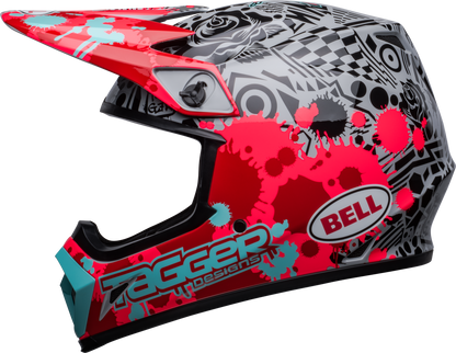 BELL 2024 MX-9 MIPS TAGGER SPLATTER BRIGHT RED/GREY HELMET