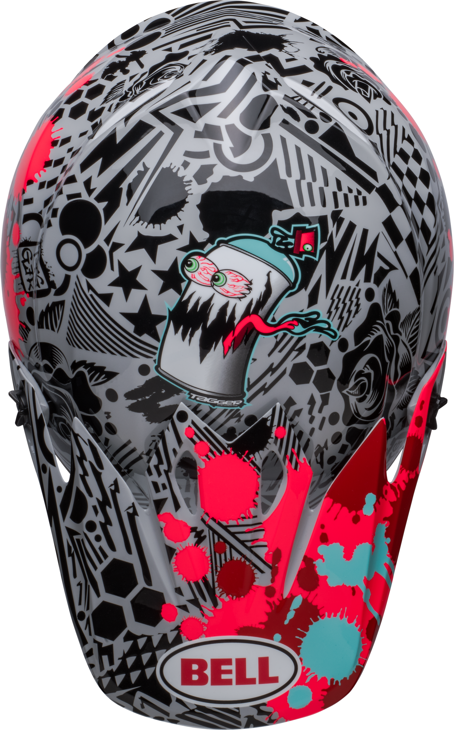 BELL 2024 MX-9 MIPS TAGGER SPLATTER BRIGHT RED/GREY HELMET