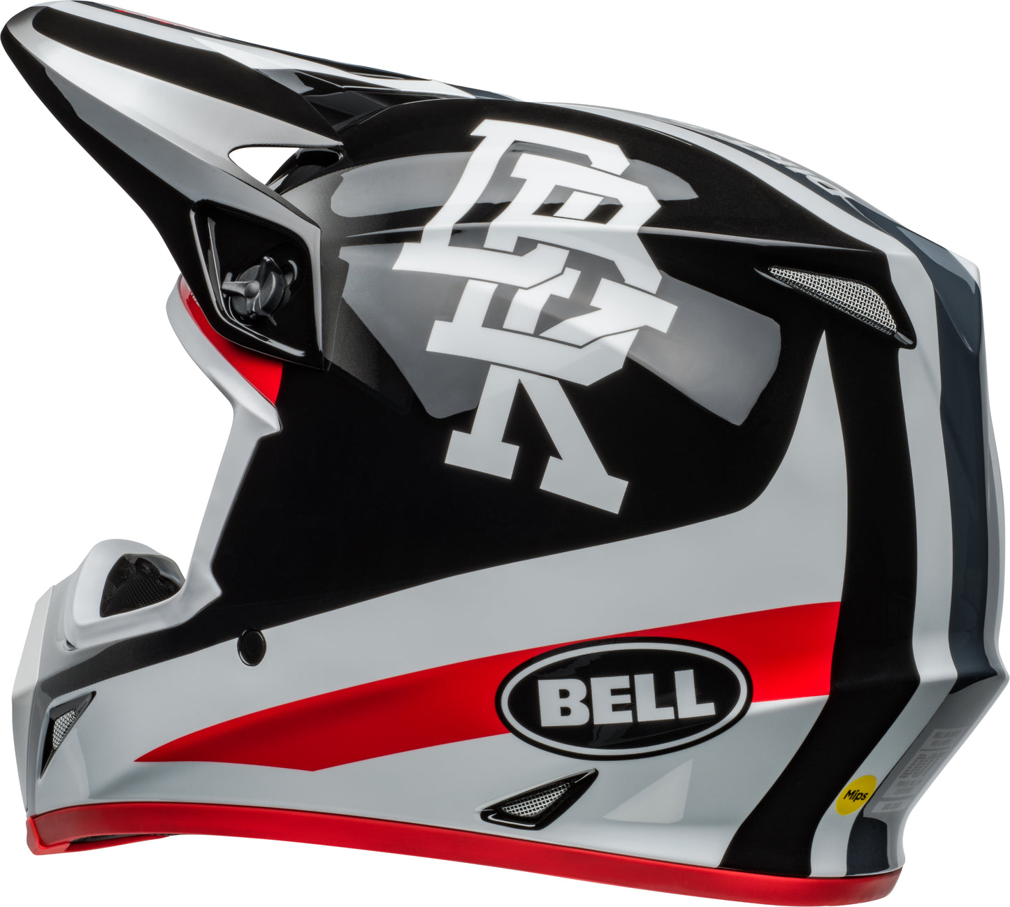 BELL 2024 MX-9 MIPS TWITCH DBK BLACK/WHITE HELMET