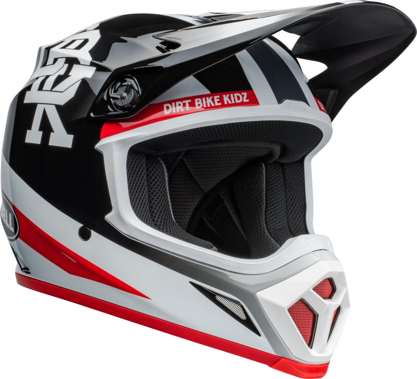 BELL 2024 MX-9 MIPS TWITCH DBK BLACK/WHITE HELMET