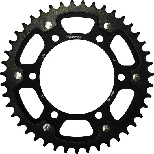 SUPERSPROX REAR SPROCKET BLACK STEALTH YAMAHA YZ125/YZ250/YZ250F/YZ450F/WR250F/WR450F