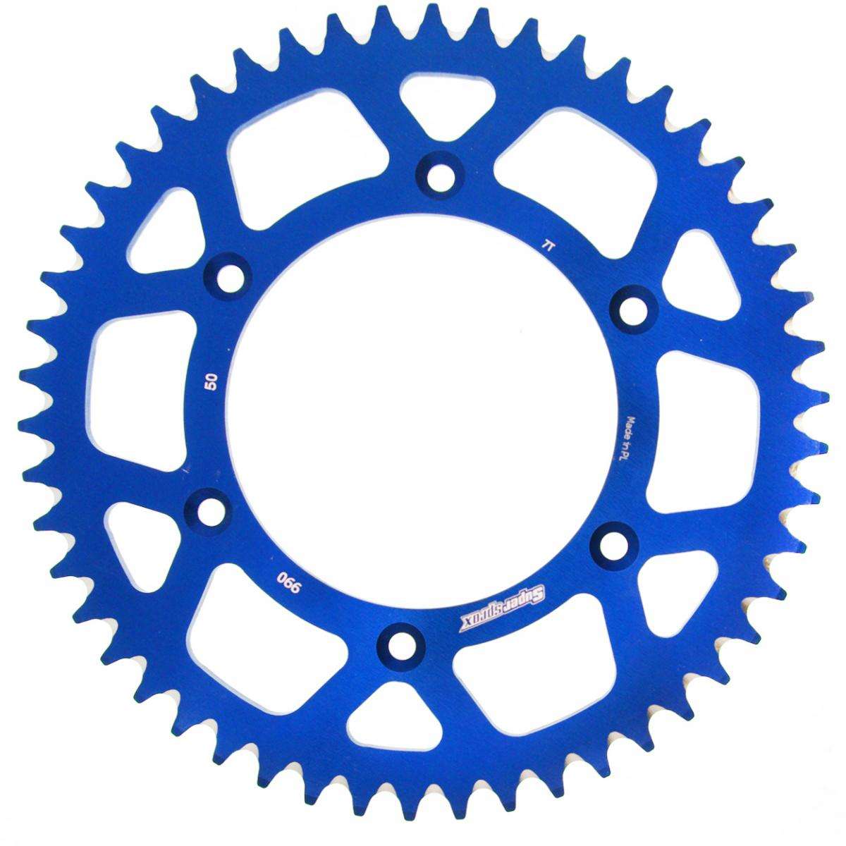 SUPERSPROX REAR SPROCKET BLUE ALLOY YAMAHA YZ125/YZ250/YZ250F/YZ450F/WR250F/WR450F