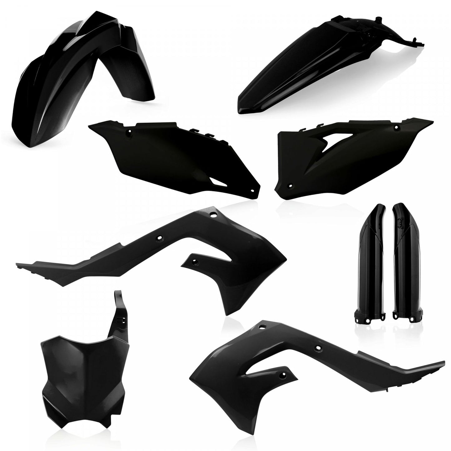 ACERBIS KAWASAKI KX250F 21-24 / KX450F 19-23 BLACK PLASTICS KIT