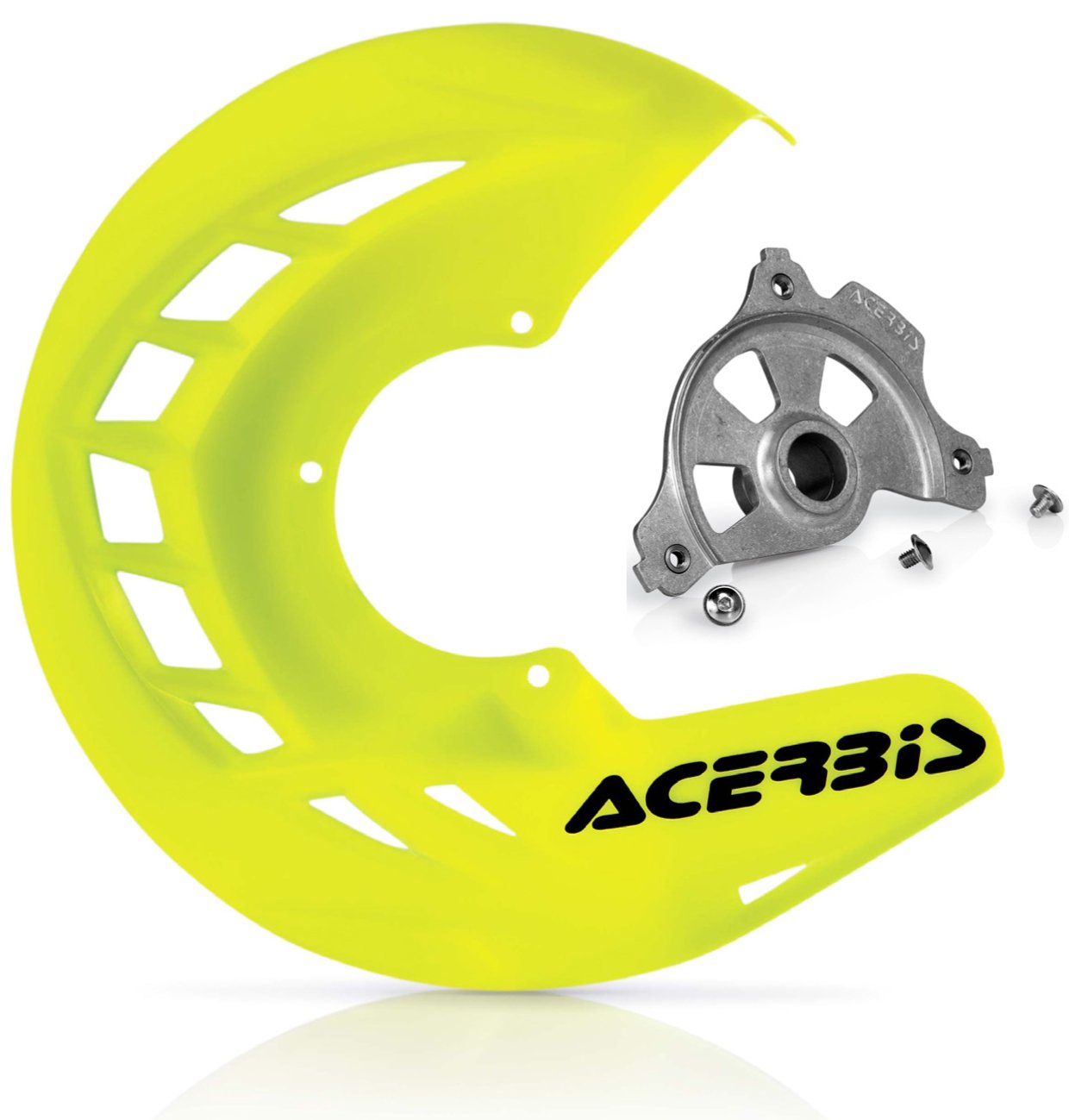 ACERBIS X-BRAKE FLURO YELLOW DISC COVER & MOUNT KIT BETA RR 11-24