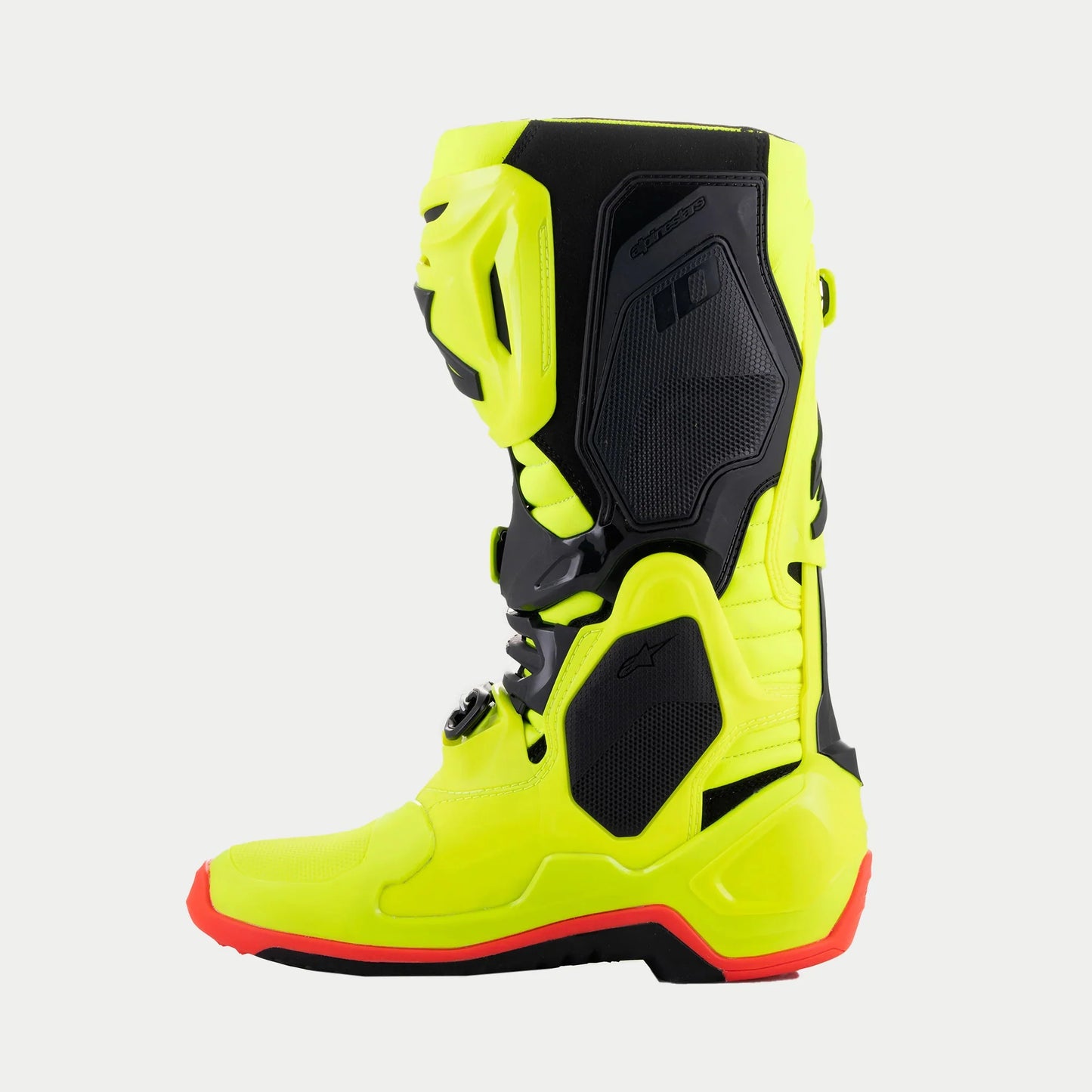 ALPINESTARS 2025 TECH 10 FLURO YELLOW/BLACK/FLURO RED BOOTS